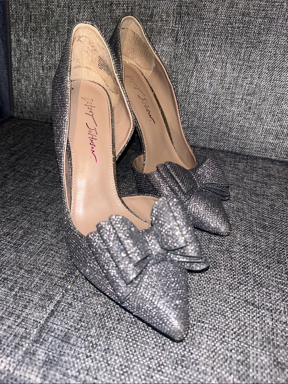 Betsey Johnson Prince D'Orsay pump  Sparkle Pointed Bow